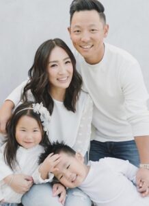 Dr. Helen Park with her family likes the balance of independent Lenscrafters practice and family life
