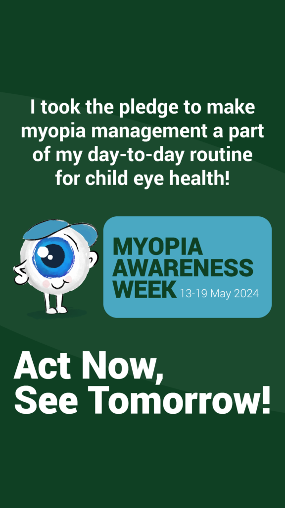Myopia awareness week pledge