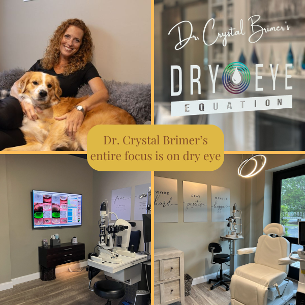 Dr. Brimer's practice - a collage of photos for dry eye awareness month