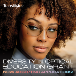 image shows woman in stylish glasses - announcing diversity grants