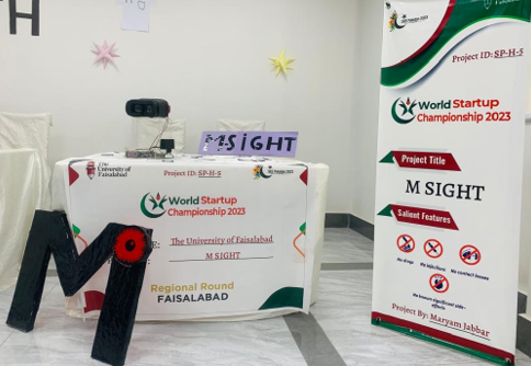 M-Sight booth presented by Dr. Jabbar at the World Startup Championship 2023