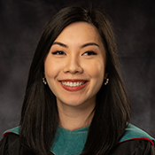 Vanessa Hua's graduation photo, top grad west